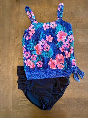 Beach House Tankini Set, Size 14 (Top: Beach House, Bottom: Kona Sol 14W)